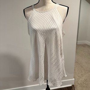WHBM White Halter Tank - Size L